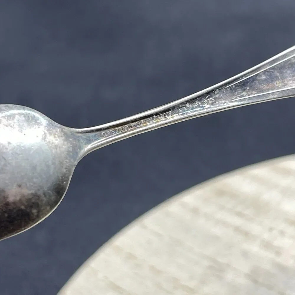 VTG ATQ Oneida Community Silver Plated Spoon 4.25” Patina Tarnished